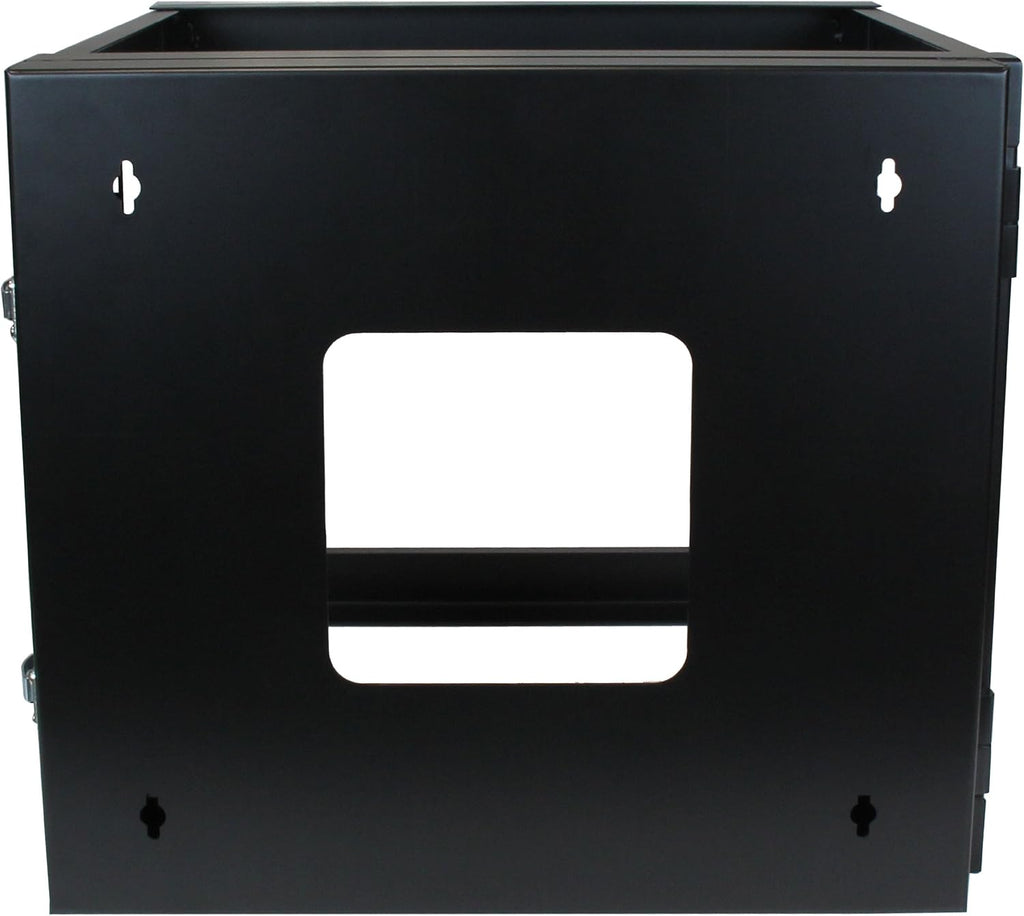 StarTech.com 4-Post 8U Hinged Wall-Mount Network Rack, 19' Open Frame Server Rack with 19.8in Mounting Depth, Wall Mount Swing Out Data Rack for IT / AV / Computer Equipment, TAA (RK819WALLOH)