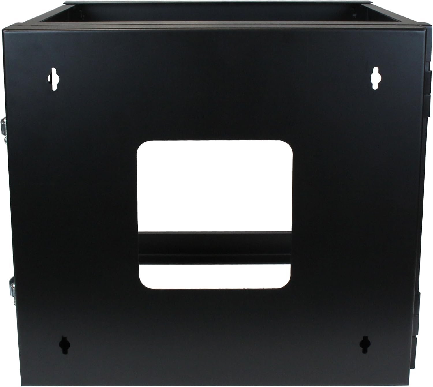 StarTech.com 4-Post 8U Hinged Wall-Mount Network Rack, 19' Open Frame Server Rack with 19.8in Mounting Depth, Wall Mount Swing Out Data Rack for IT / AV / Computer Equipment, TAA (RK819WALLOH)