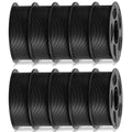 ANYCUBIC High Speed 3D Printer Filament 1.75mm Bundle, Rapid PLA Filament with High Prints Quality, Dimensional Accuracy +/- 0.02mm, 1KG Reusable Spool, 10 Pack Pearl Black