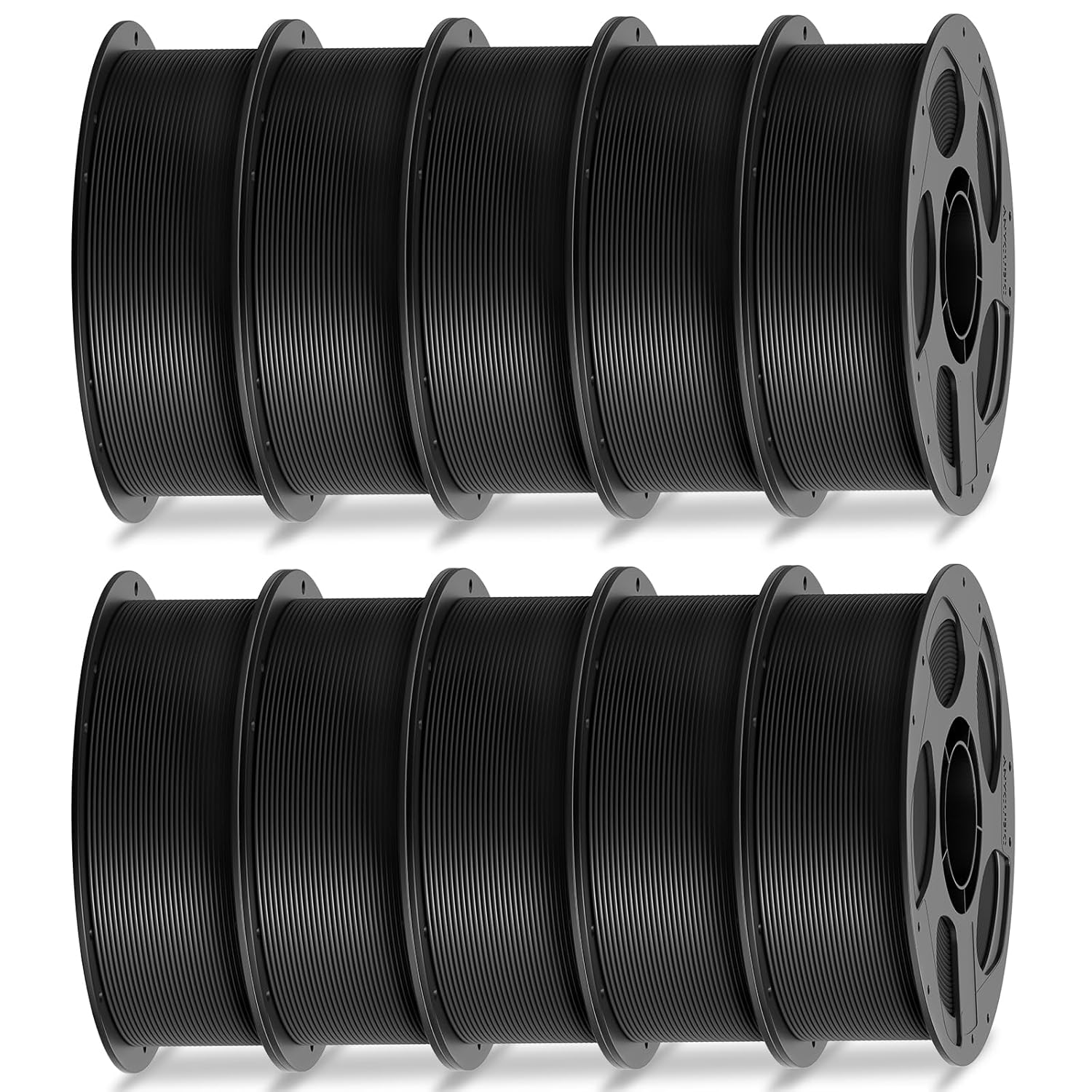 ANYCUBIC High Speed 3D Printer Filament 1.75mm Bundle, Rapid PLA Filament with High Prints Quality, Dimensional Accuracy +/- 0.02mm, 1KG Reusable Spool, 10 Pack Pearl Black