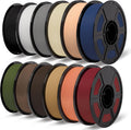 iSANMATE 12KG Matte PLA Filament Bundle 1.75MM,PLA Bundle,Multicolor Bulk for Most 3D Printer,Black White Grey Beige Skin Navy Blue Army Green Brown Chocolate Latte Brown Orange Red Burgundy Red
