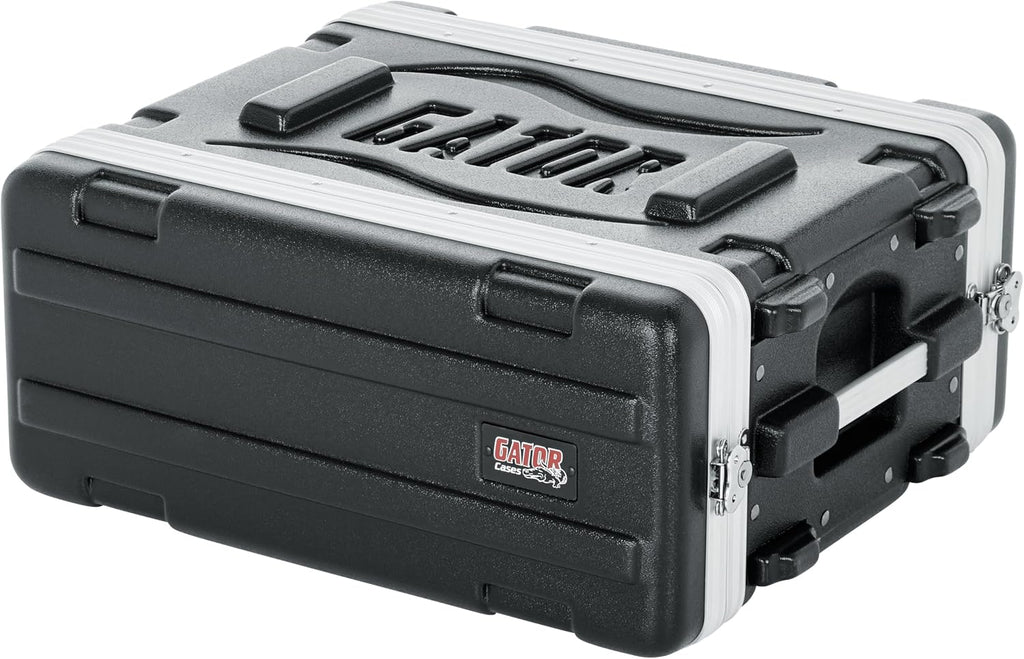Gator Cases Lightweight Molded 4U Rack Case with Heavy Duty Latches, Shallow 14.25' Depth (GR-4S)