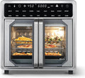 Kitchen Elite 16 Quart French Door Air Fryer Oven – Family Size Countertop Convection Cooker with LED Display, Stainless Steel
