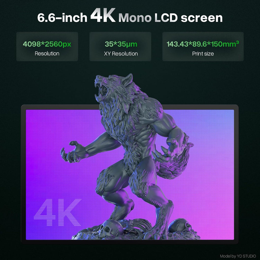 ELEGOO Mars 5 MSLA Resin 3D Printer, Smart Mechanical Sensor, Intelligent Automatic Leveling, COB Light Source, 6.6-inch Mono 4K LCD Screen, Large Printing Size 143.43 x 89.6 x 150 mm³
