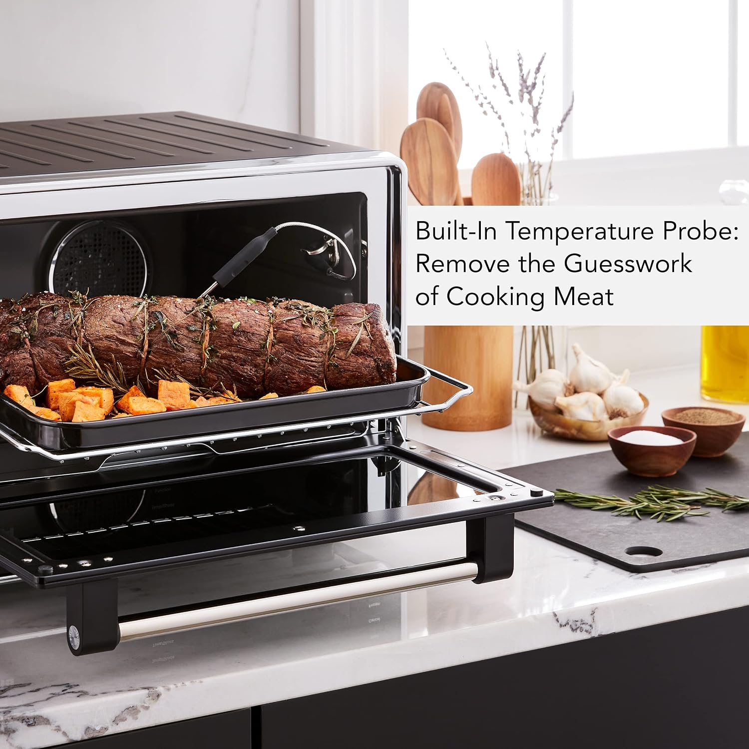 KitchenAid Dual Convection Countertop Oven with Air Fry and Temperature Probe - KCO224BM