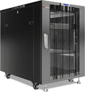 Sysracks 18U Server Rack Cabinet, 39' Deep 19' Floor Standing Enclosed Network Rack for Home Lab, NAS, UPS & AV Gear, Vented Doors, 4 Fans, PDU, Shelf, 1600 lb Capacity