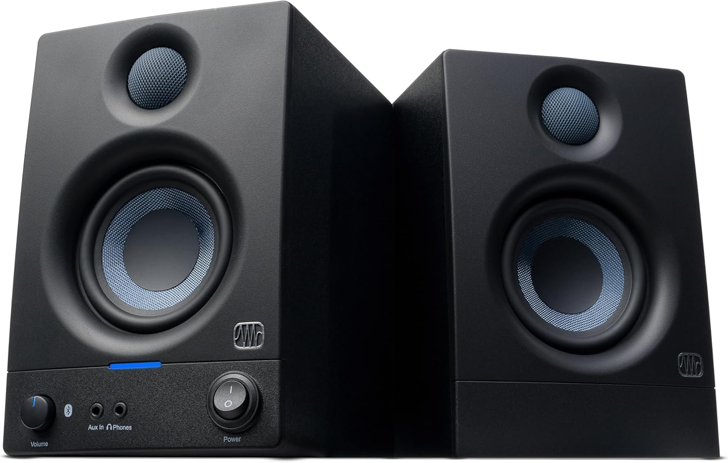 PreSonus Eris 3.5BT Studio Monitors, Pair — 3.5' Inch Powered Bookshelf Speakers, Stereo, Desktop Computer, Near Field Music Production, Audio Mixing Recording
