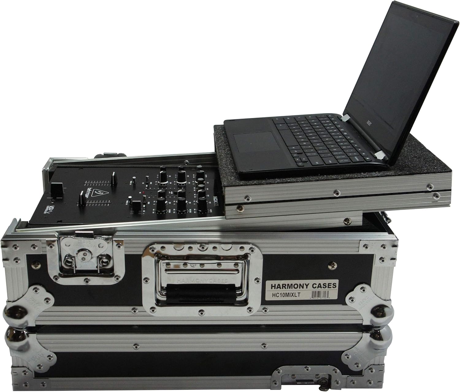 Harmony Audio HC10MIXLT Flight DJ Laptop Glide 10' Mixer Custom Case Compatible with Rane 62