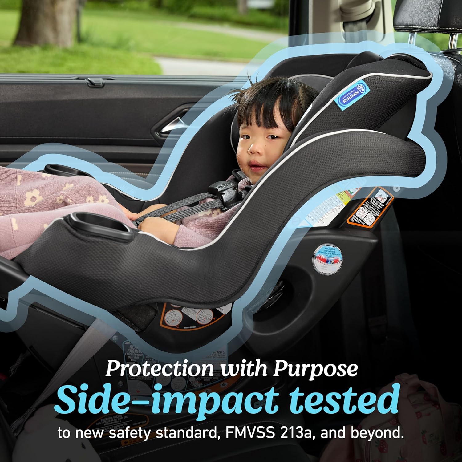 Graco Extend2Fit Convertible Car Seat, Rear and Forward Facing Car Seat with Adjustable Extension Panel for Extra Legroom, Great Gift for Baby Shower or Baby Registry, Gotham