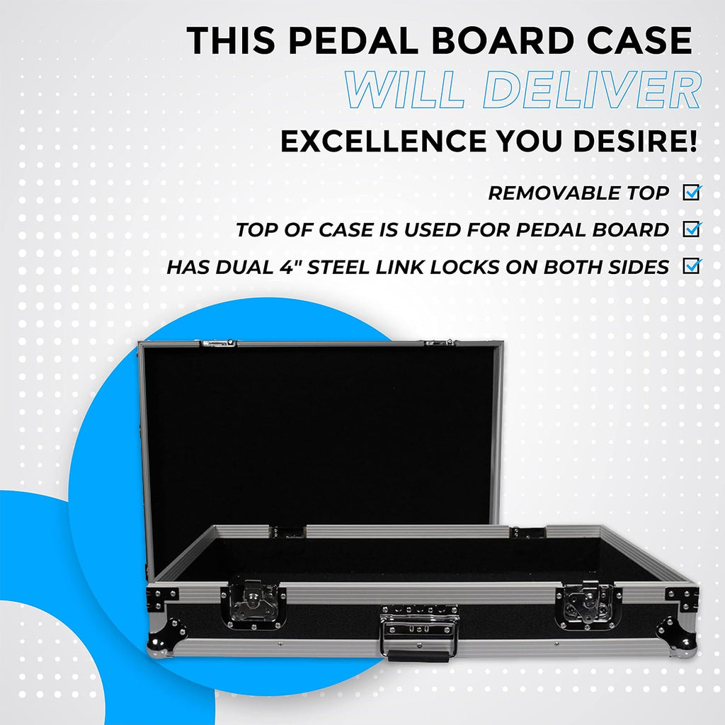 Seismic Audio - Pedal Board Case ATA 34' Storage Rack