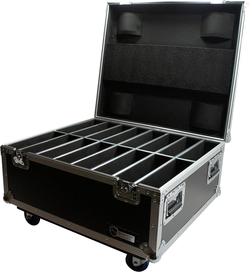 Harmony Audio Cases HC16SLIMPAR64 Light Flight Case Compatible with Chauvet SlimPAR 64 RGBA x 16
