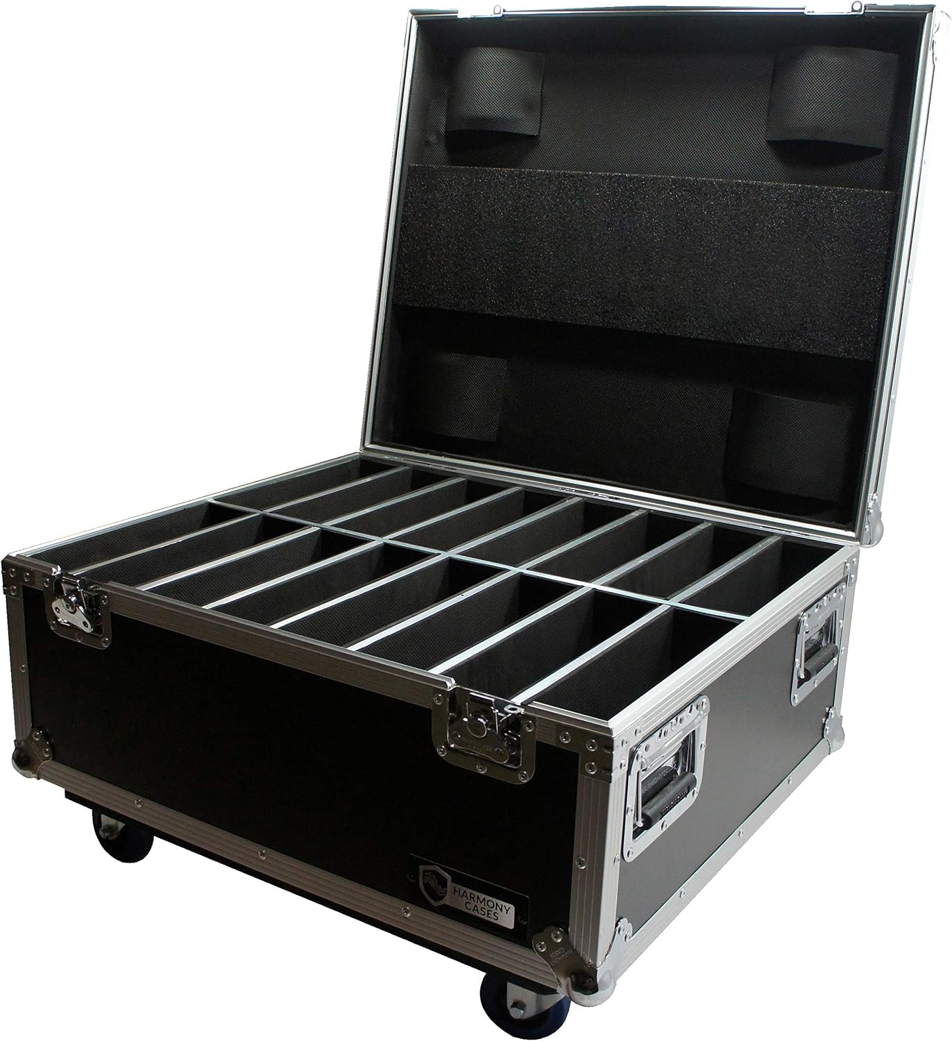 Harmony Audio Cases HC16SLIMPAR64 Light Flight Case Compatible with Chauvet SlimPAR 64 RGBA x 16