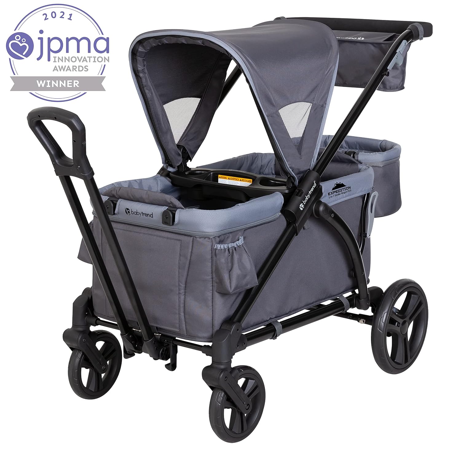 Baby Trend Expedition 2-in-1 Stroller Wagon Plus, Ultra Grey
