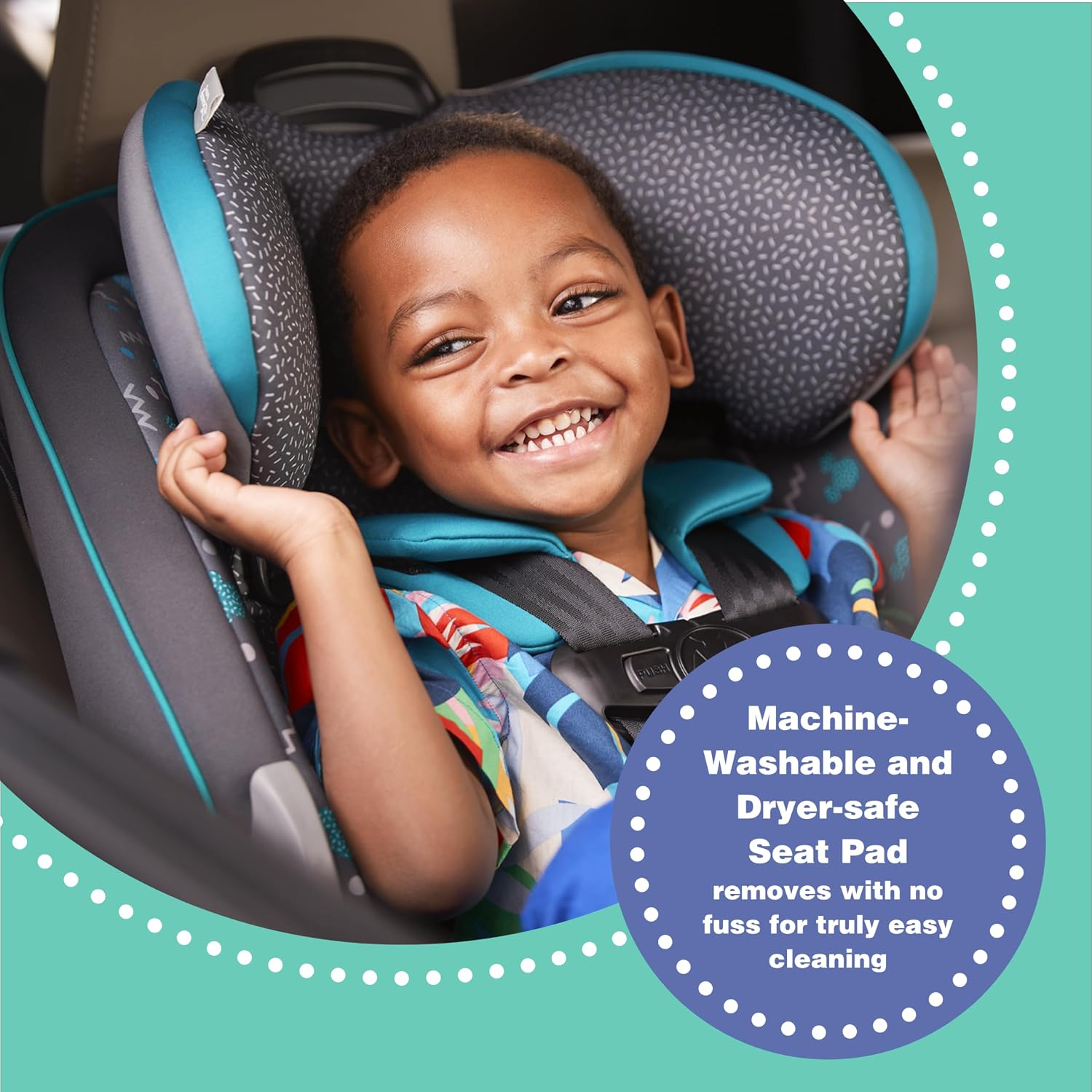 Disney Grow and Go Convertible Car Seat, Rear Facing 5-40 pounds, Forward Facing 30-65 pounds, Booster 40-100 lbs, Convert from Infant to Toddler, Mickey Sprinkle
