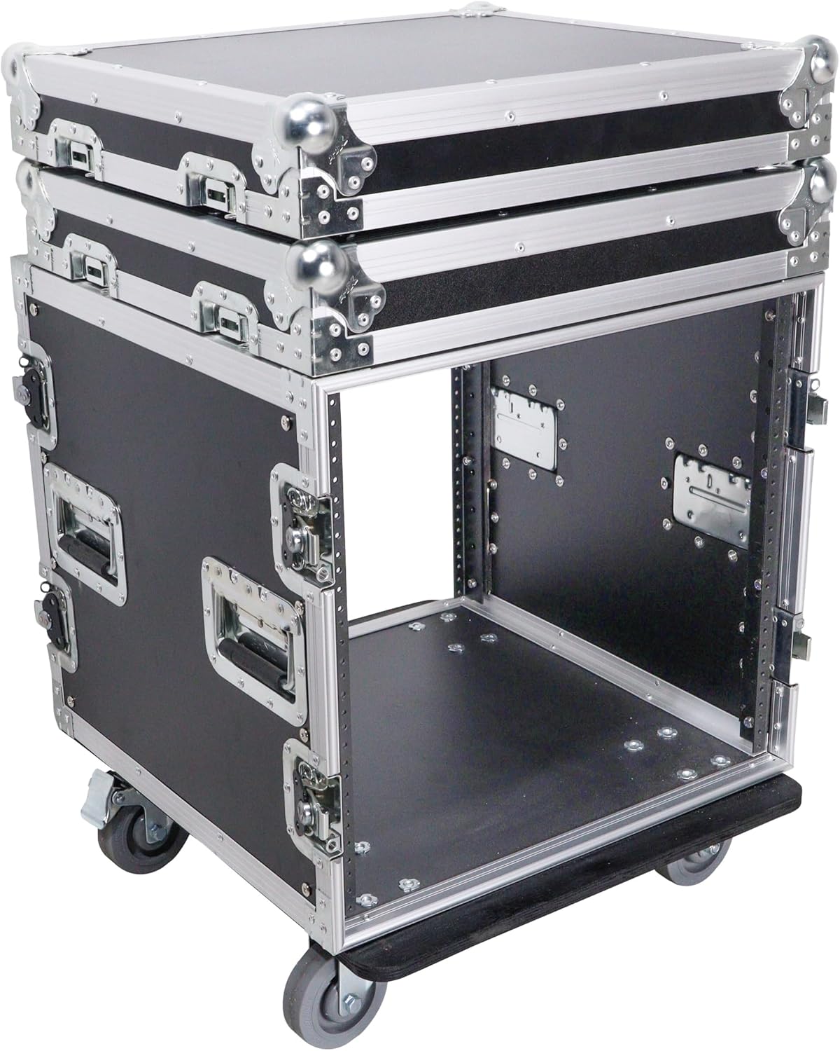 ProX ATA Flight Rack Case – 19' Depth, Heavy-Duty Amp & Mixer Rack Mount with Casters