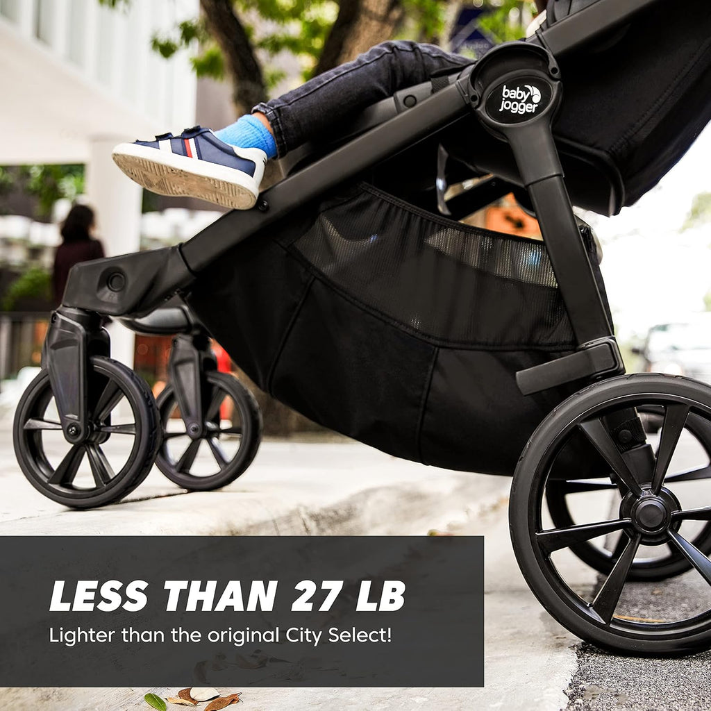 Baby Jogger® City Select 2 Single-to-Double Modular Travel System, Car Seat and Stroller Combo with City GO 2 Infant Car Seat, Lightweight Baby Stroller, Radiant Slate