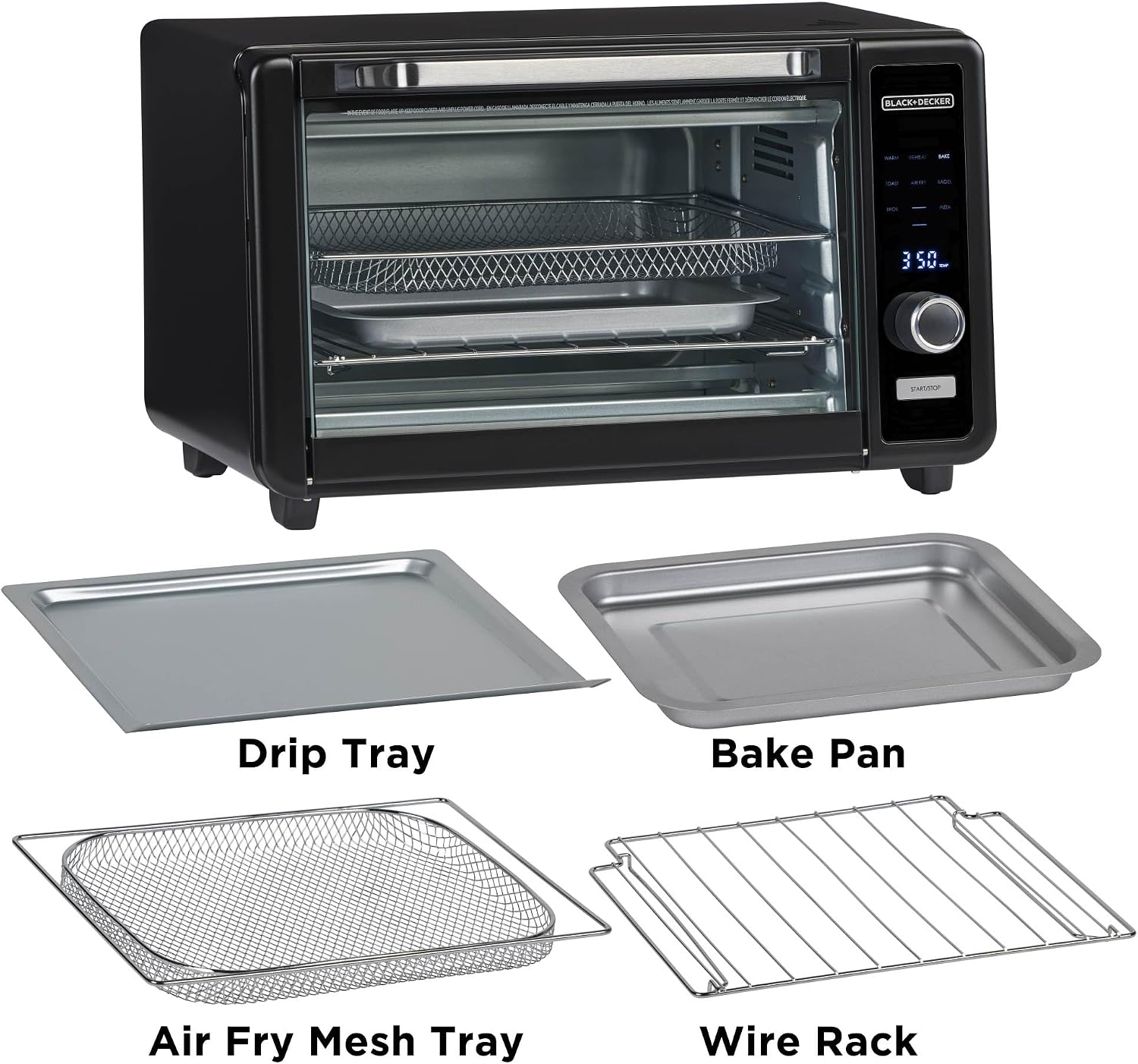 BLACK+DECKER Crisp 'N Bake™ 6-Slice Digital Air Fry Toaster Oven
