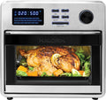 Kalorik MAXX® Digital 16-Quart Air Fryer Oven, 9-in-1 Countertop Toaster Oven and Air Fryer Combo, 21 Smart Presets, 9 Easy-to-Clean Accessories, 1600W, Stainless Steel, AFO 50932 OW