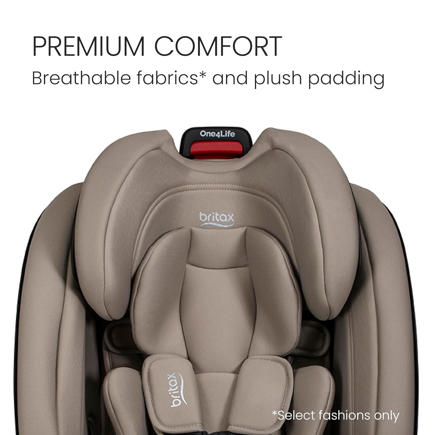 Britax One4Life All-in-One Car Seat, Up to 10 Years of Use, Rear Facing, Forward Facing, & Booster Modes, Extended Rear-Facing, ClickTight Installation & Breathable SafeWash Fabrics — Teak