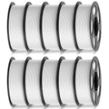 ANYCUBIC High Speed 3D Printer Filament 1.75mm Bundle, Rapid PLA Filament with High Prints Quality, Dimensional Accuracy +/- 0.02mm, 1KG Reusable Spool, 10 Pack Bright White