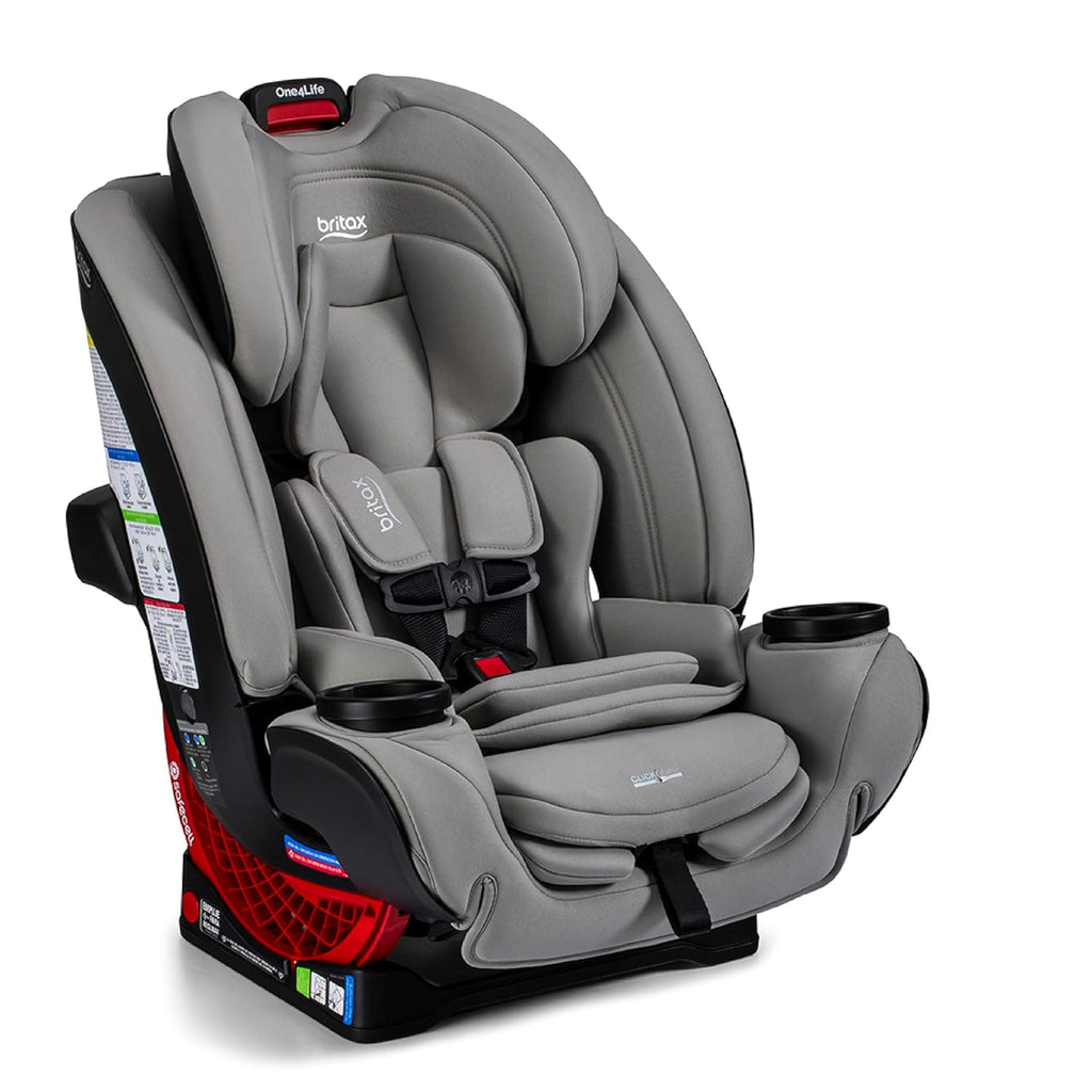 Britax One4Life All-in-One Car Seat, Up to 10 Years of Use, Rear Facing, Forward Facing, & Booster Modes, Extended Rear-Facing, ClickTight Installation & Breathable SafeWash Fabrics — Mineral Gray