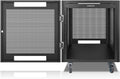 Sound Town 12U Universal Steel Rack, w/Mesh Doors, Locking Casters, Vented Side Panels for Audio Video, Server and Network Equipment (STRK-M12UWD)