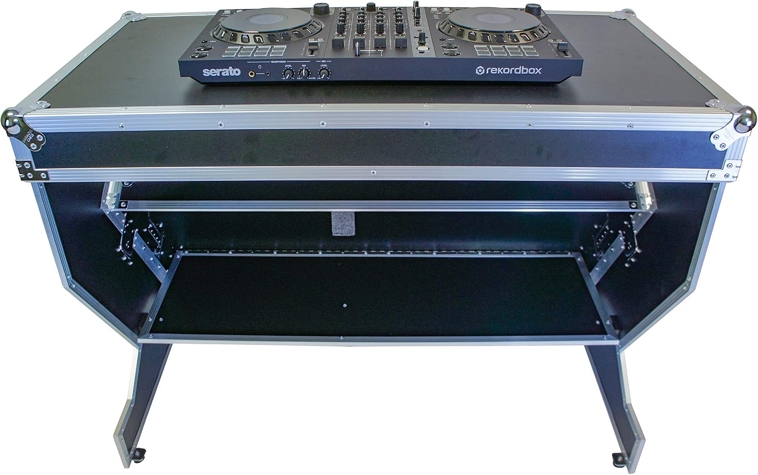 Harmony Audio HCTABLEPREM Portable 47' Wide DJ Workstation Table 36' Height Fast Setup
