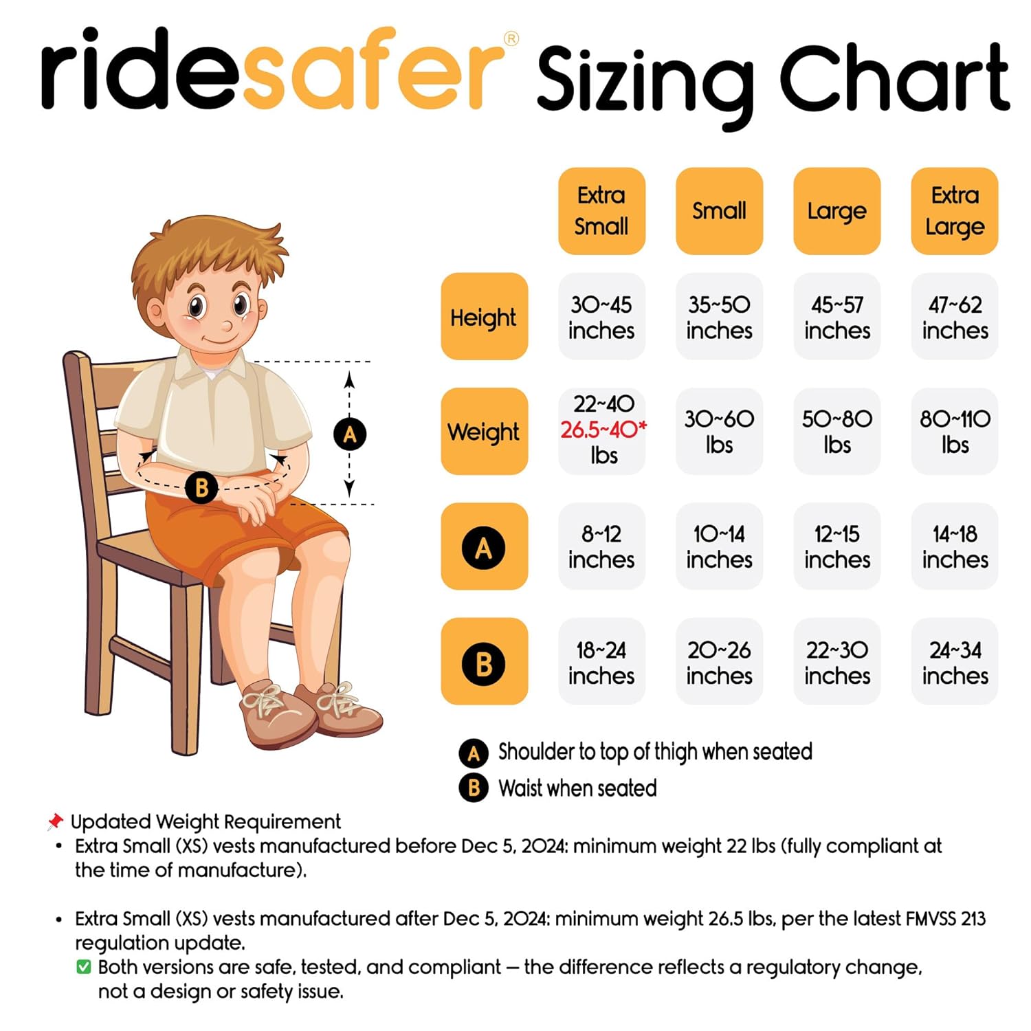 RideSafer Gen 5 - Extra Large Blue, Lightweight, Compact, Portable Car Seat - Perfect for Travel and Everyday Child Safety