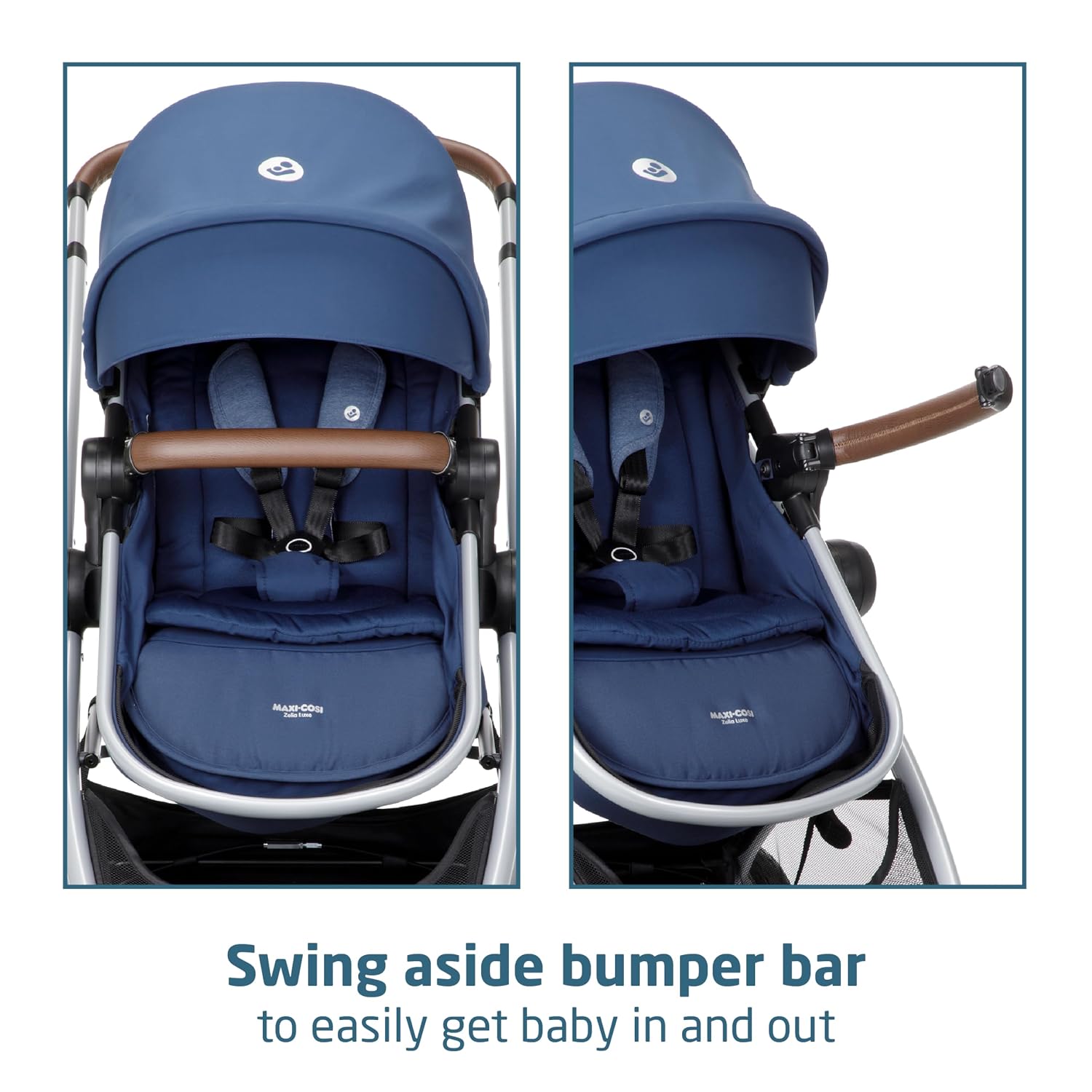 Maxi-Cosi Zelia™ Luxe 5-in-1 Modular - Baby Travel System Car Seat and Stroller, Infant Car Seat and Stroller Combo, Baby Car Seat and Stroller Combo in New Hope Navy