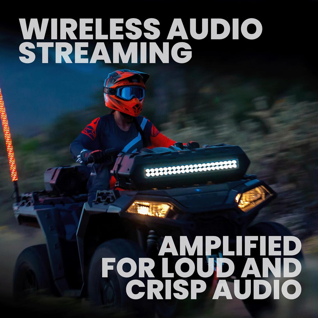 BOSS Audio Systems ATV30BRGB ATV Speaker System - 6.5 Inch Speakers, 1 Inch Tweeters, Built-in Amplifier, Bluetooth, Multi-Color Illumination