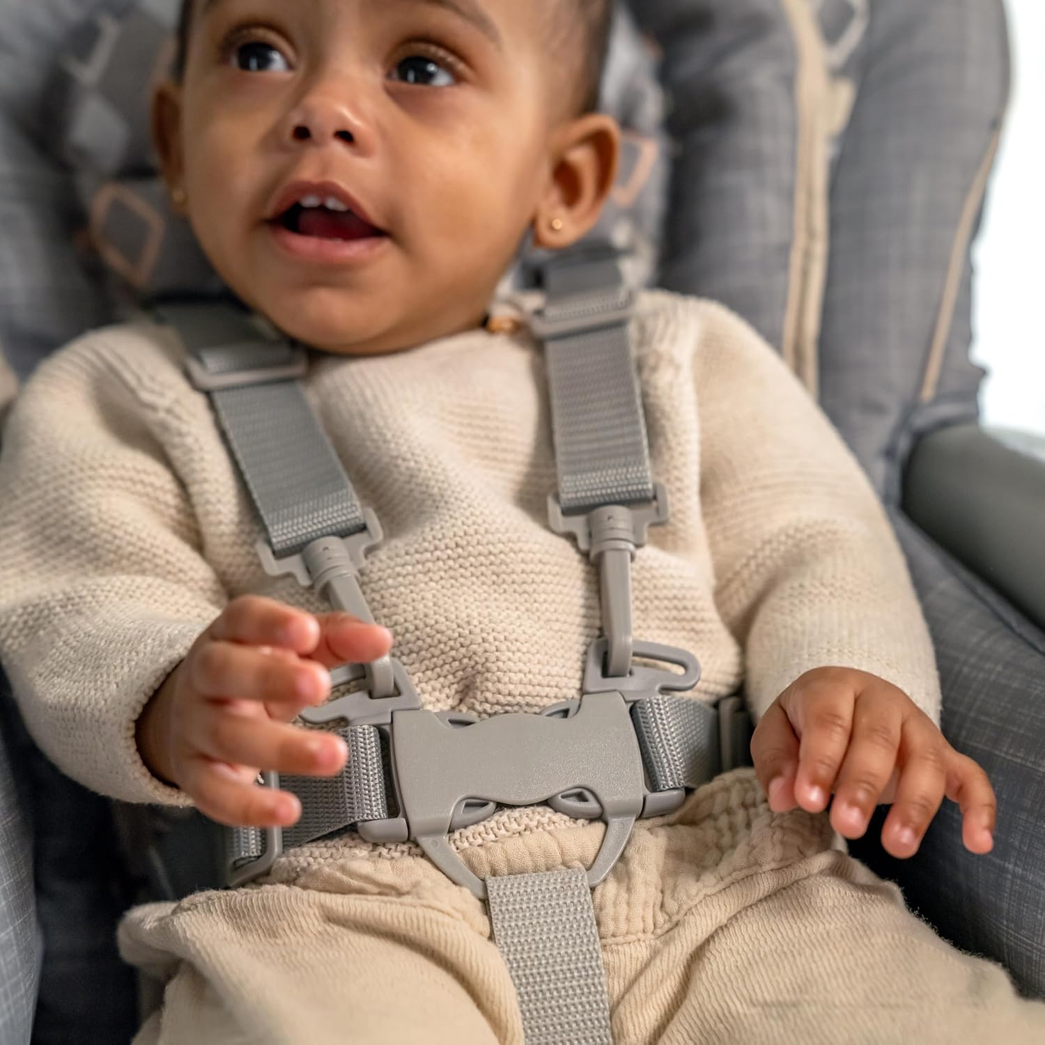 Ingenuity Proper Positioner Deluxe High Chair - 7-in-1 Convertible Baby Seat, Removable Rocking Infant Seat, Unisex, for Ages 0-36 Months