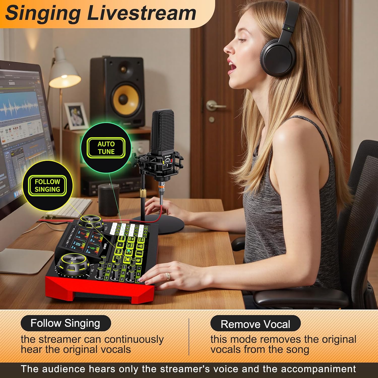 neculogy Podcast Equipment Bundle - All-in-One Audio Mixer Production Studio with 3.5mm Microphone for Live Streaming, Podcast Recording, PC, Smartphone & DJ (Model: G9-PKPRO DJ Mixer