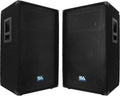 SA-15T - Pair of 15 Inch PA/DJ/Band Speaker Cabinets with Titanium Horns Pro Audio 700 Watts RMS