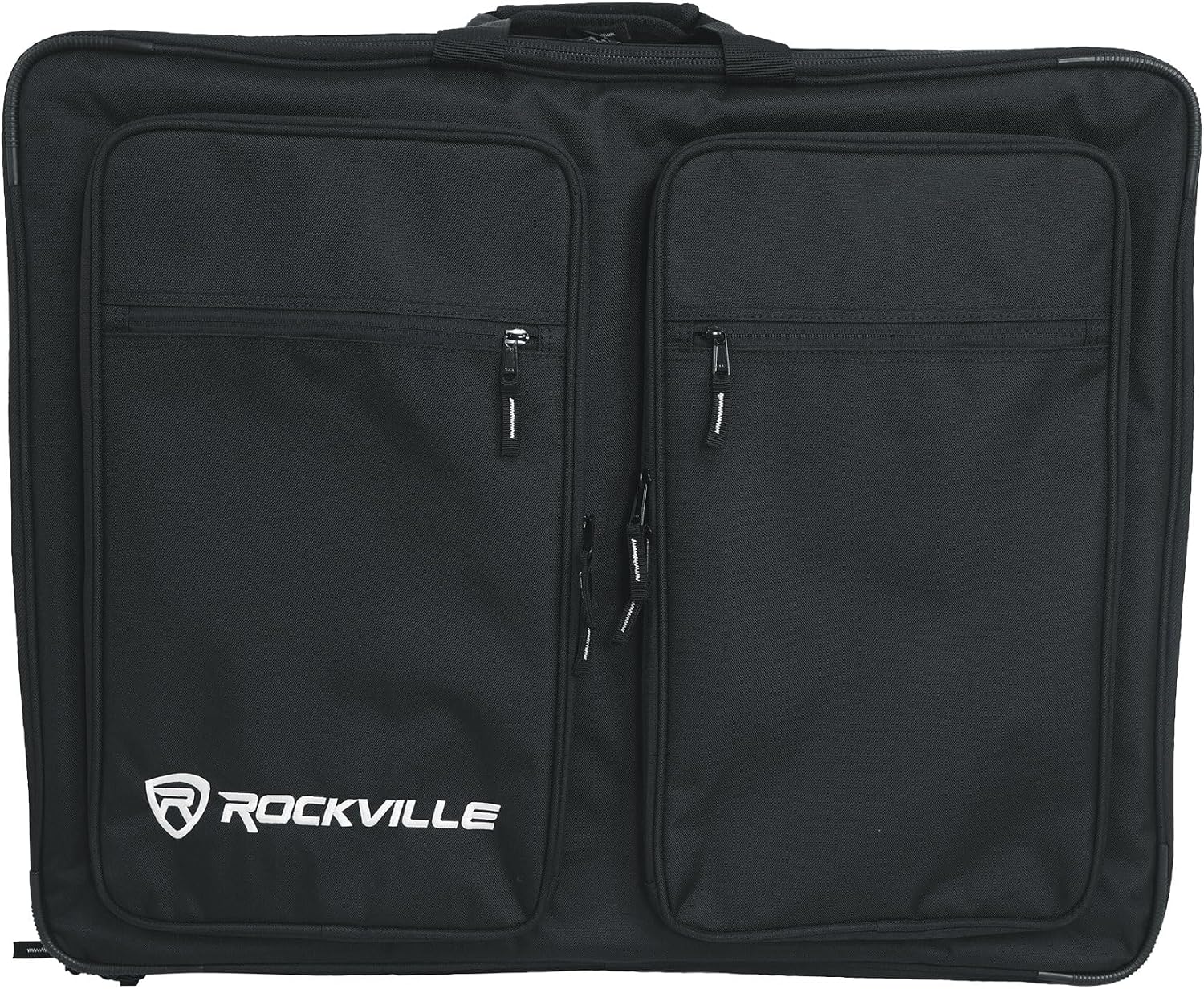 Rockville BP-MIX2621 Padded Mixer Bag Semi-Rigid, Interior Straps, 26'x21'x8.5', 7 Dividers, 7 Compartments, For DJs, Live Sound, and Studio Use