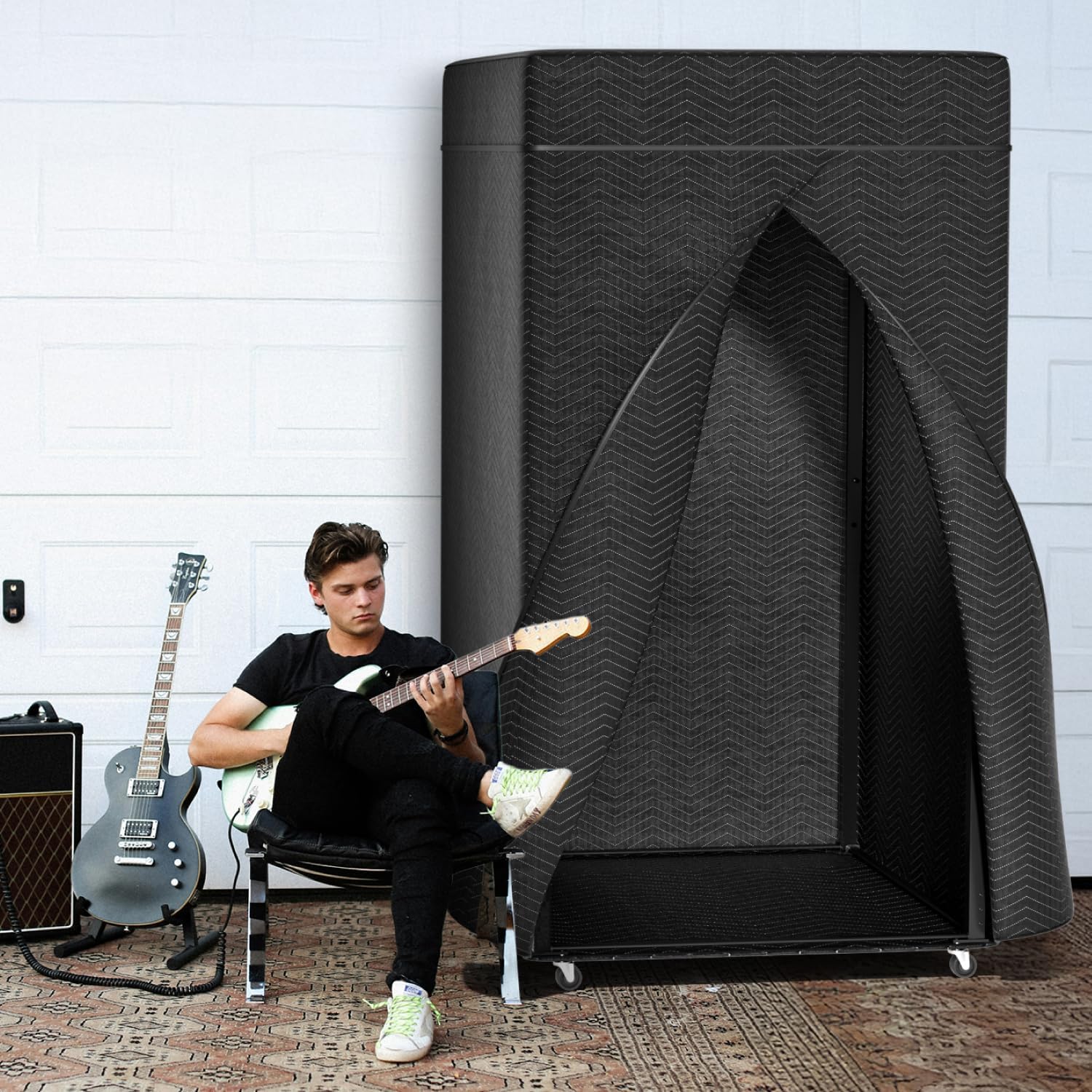 RDCMKL XL Portable Recording Booth, Complete Home Recording Studio Soundproof Vocal Booth, Foldable with Travel Bag for Echo-Free Studio-Quality Sound, Ideal for Voiceovers, Podcasts, and Music
