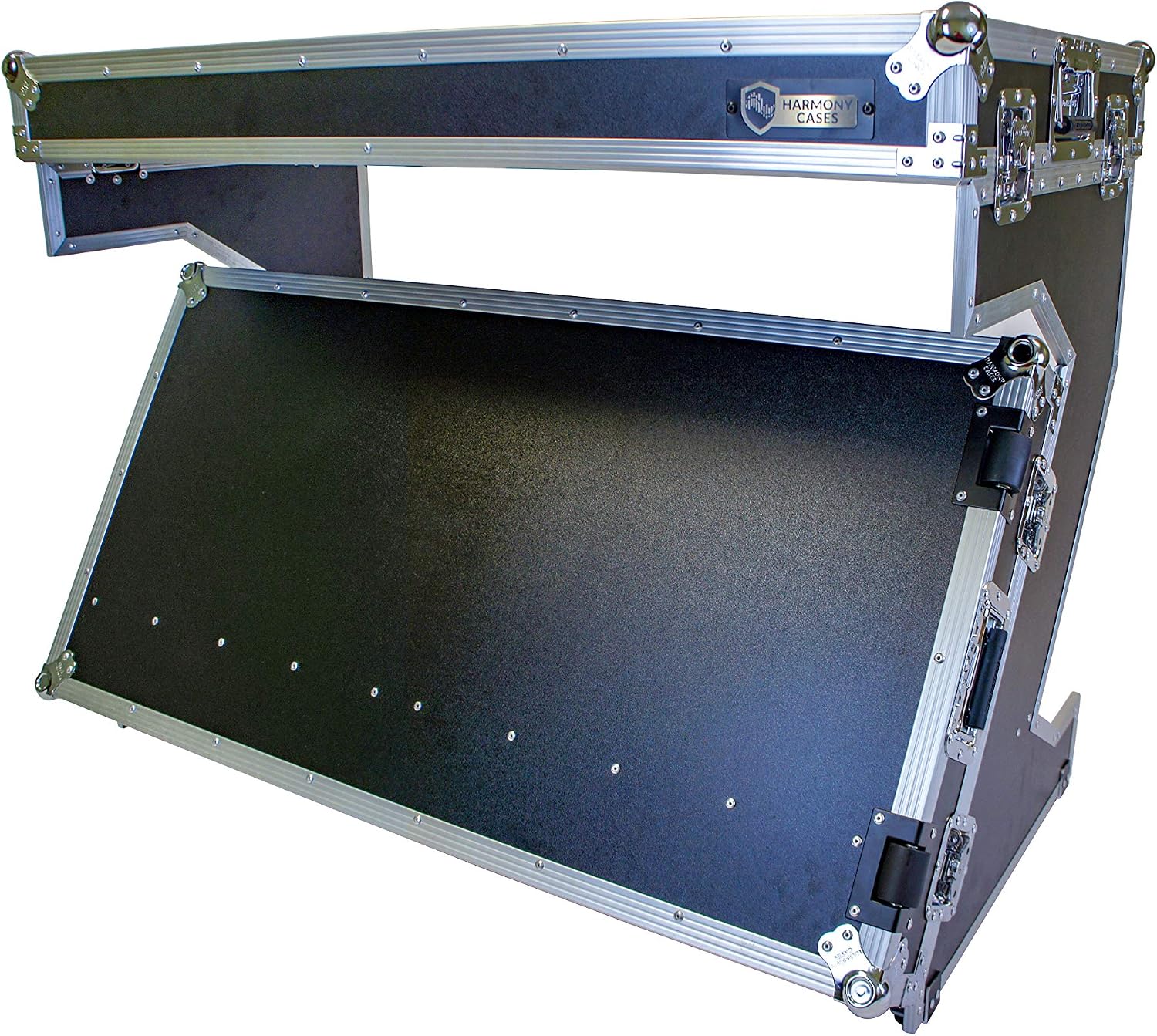 Harmony Audio HCTABLEPREM Portable 47' Wide DJ Workstation Table 36' Height Fast Setup