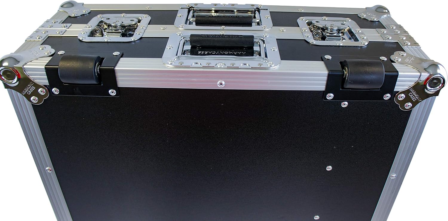 Harmony Audio HCTABLEPREM Portable 47' Wide DJ Workstation Table 36' Height Fast Setup