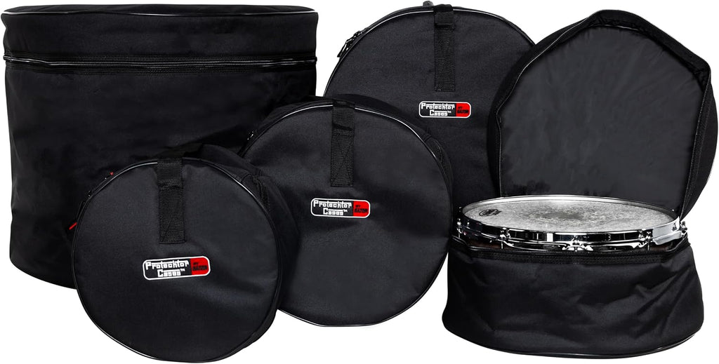 Gator Cases Jazz Fusion Drum Set Bags: 20'x16', 12'x8', 10'x7', 14'x14', 5.5'x14'; (GP-JAZZFS-100)