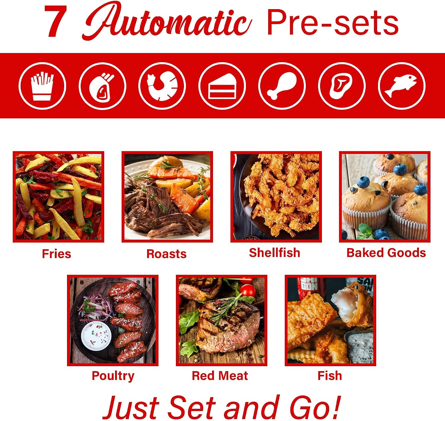 Brentwood Large Electric Digital Air Fryer, Timer & Temp. Control (4-Quart, White)