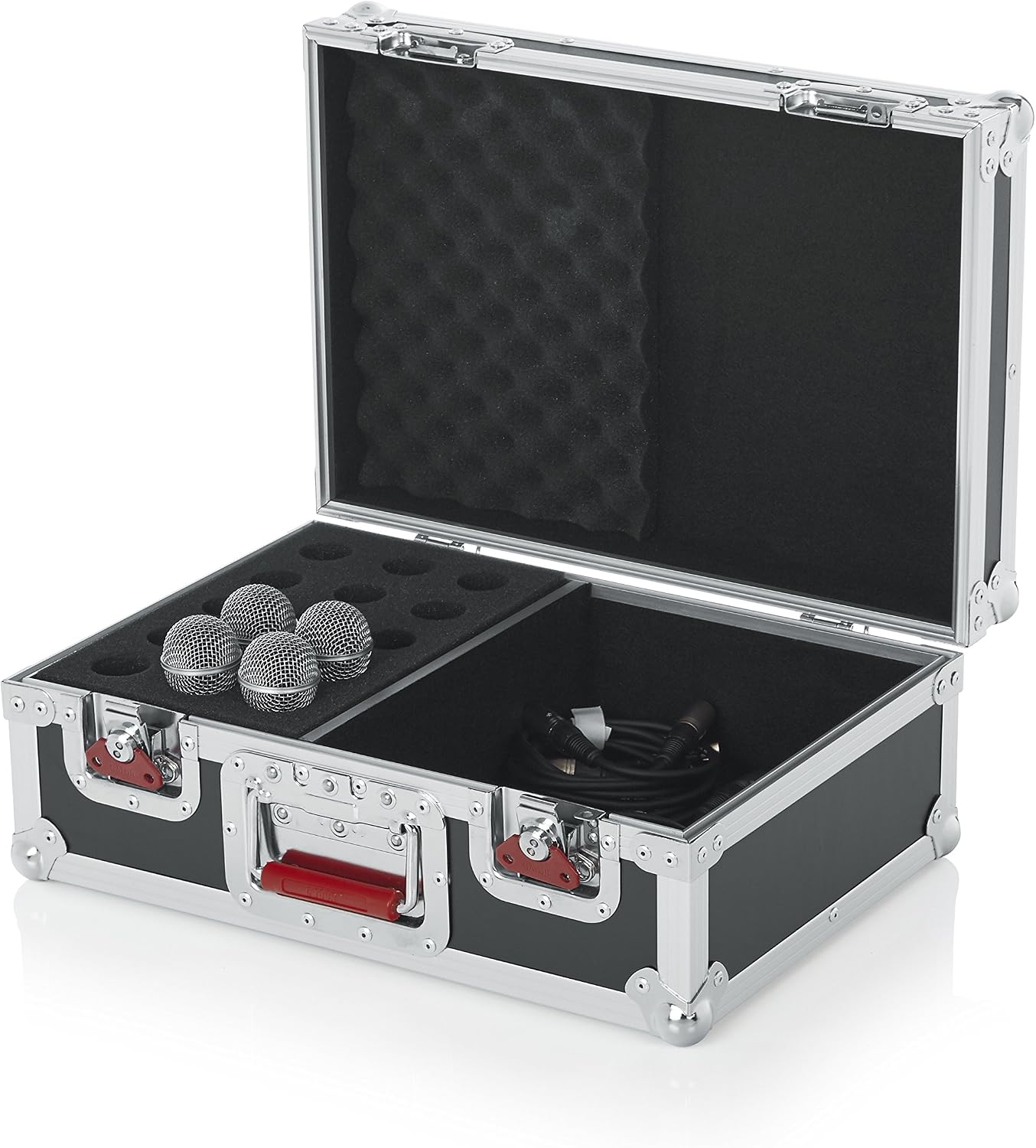 Gator Cases G-TOUR Series Road Case with Foam Drops for (15) Wired Microphones & Accessory Storage (G-TOUR M15)
