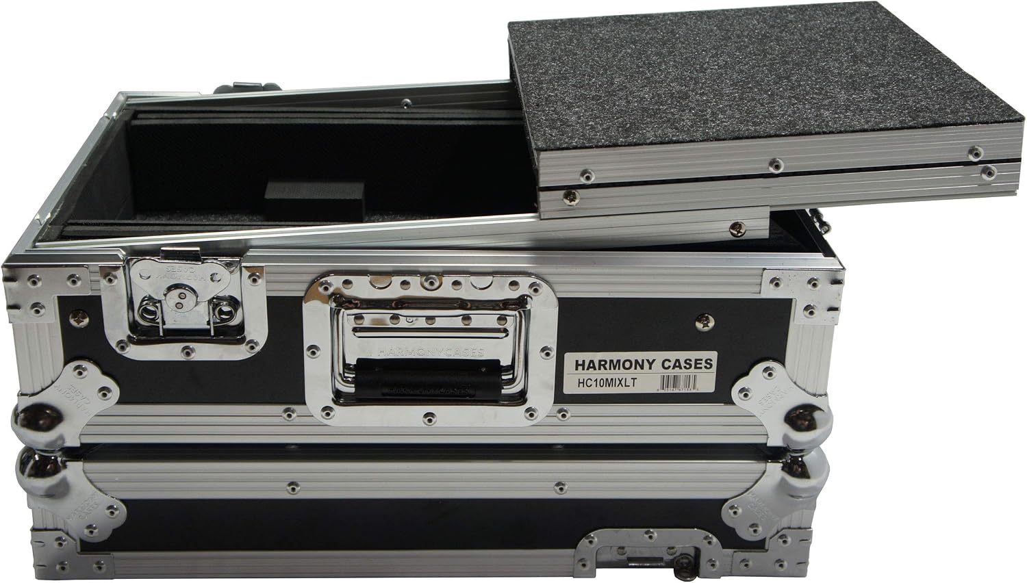 Harmony Audio HC10MIXLT Flight DJ Laptop Glide 10' Mixer Case Compatible with Behringer VMX100USB