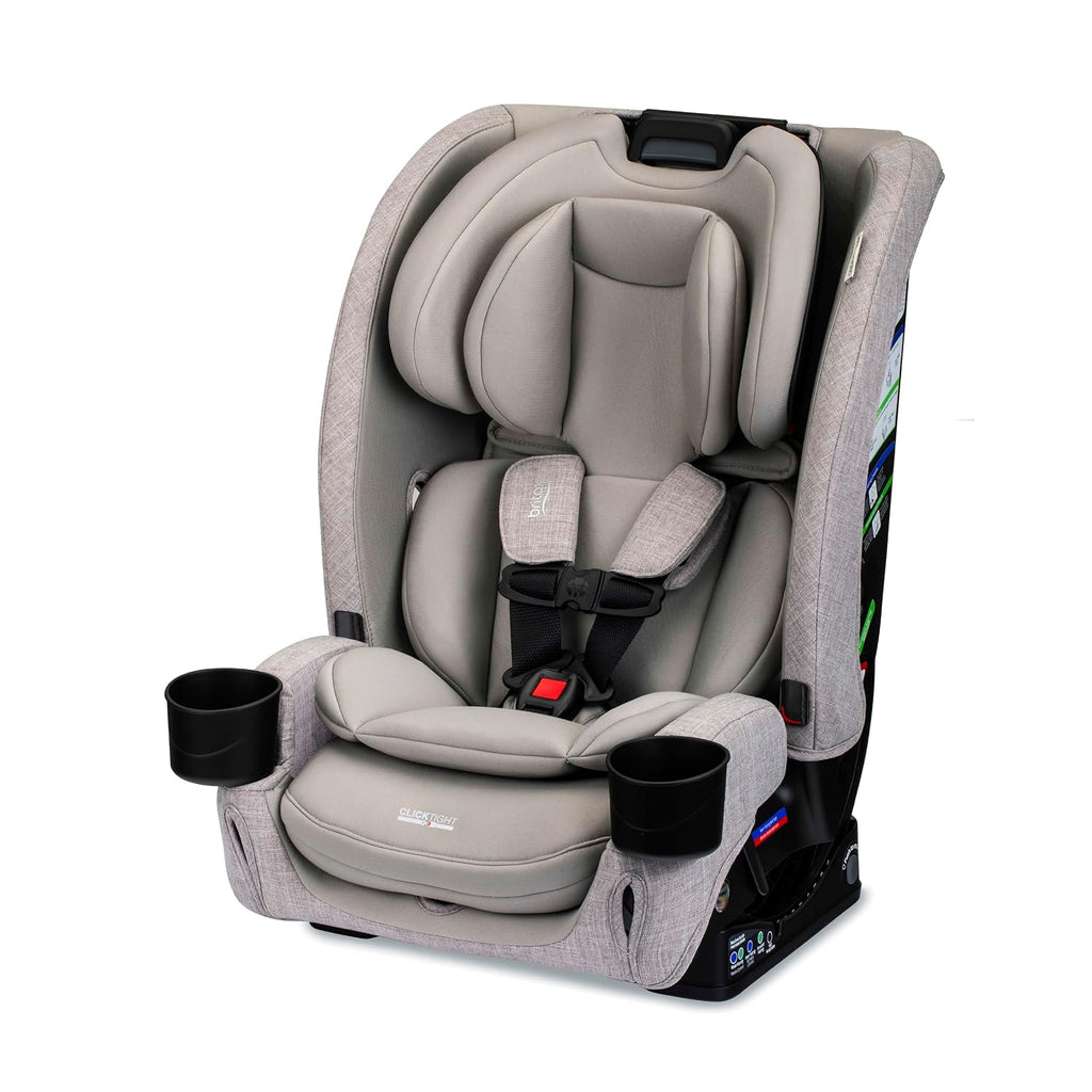 Britax One4Life Slim All in One Car Seat, Up to 10 Years of Use with Rear Facing, Forward Facing, & Booster Modes, 17.5' Slim Car Seat Design, ClickTight Installation & SafeWash Fabrics — Parchment