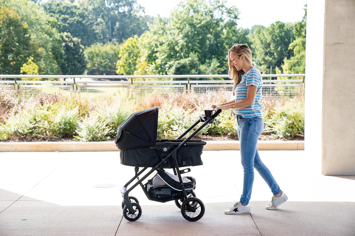 Safety 1st Grow and Go Flex 8-in-1 Car Seat Stroller Combo, Baby Stroller Travel Systems for Infants 4-30 lbs, Stroller and Carseat Combo Set, Foundry