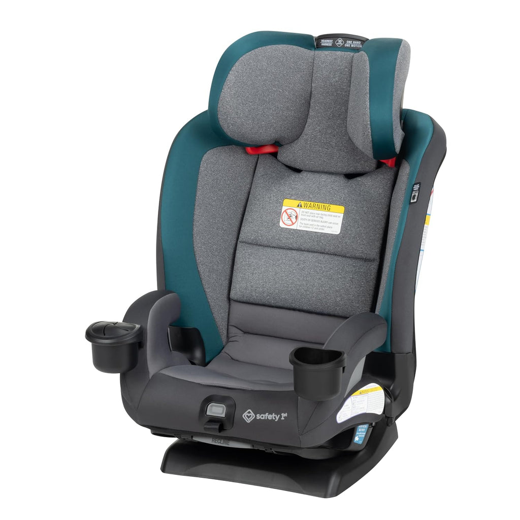 Safety 1st EverSlim 4-in-1 Convertible Car Seat, SecureTech Chest Clip, Ultra-Slim, 4-Mode Infant to Booster, Baby Car Seat, Fits 5-100 lbs, Memory Foam, Fiddlehead
