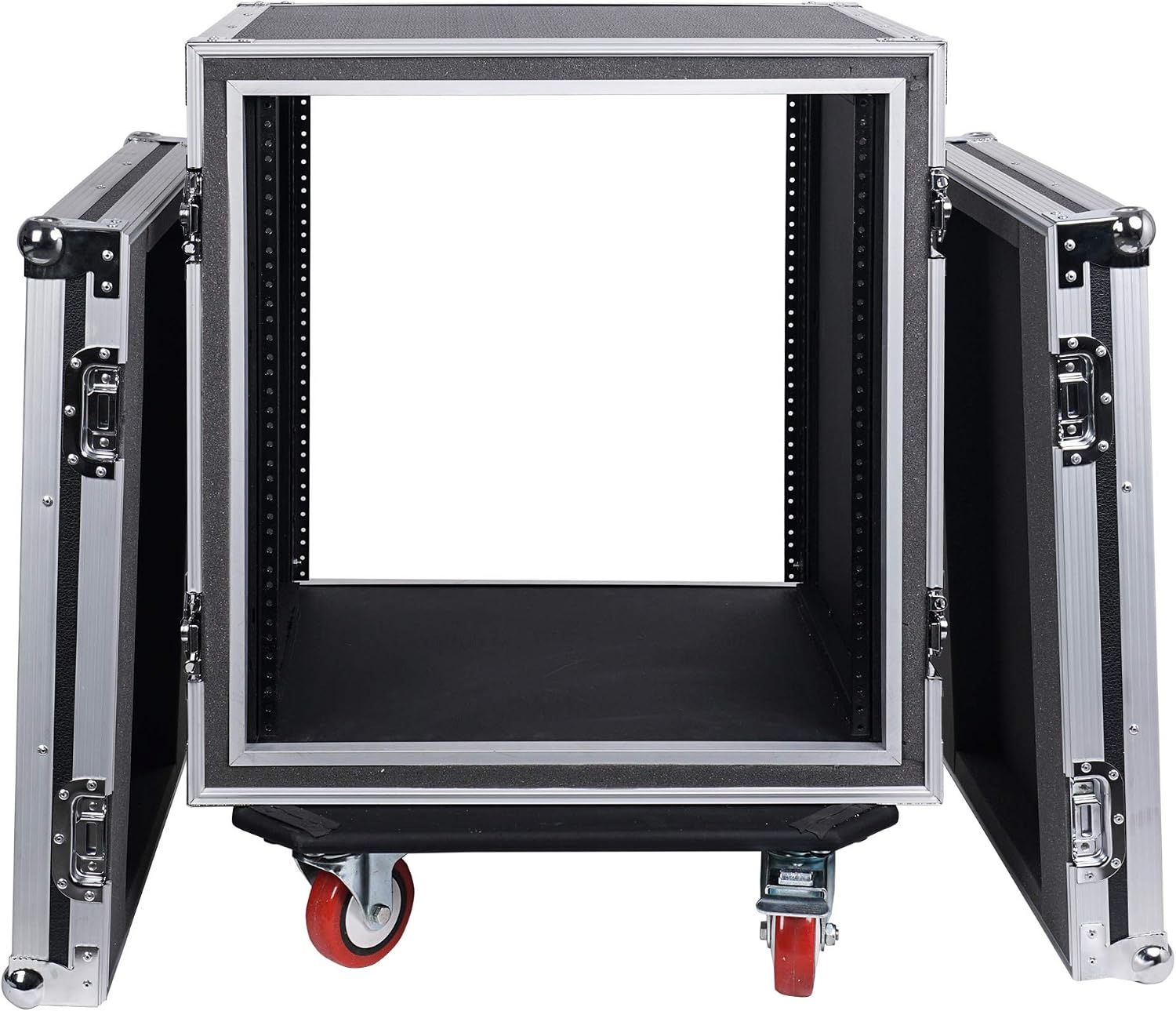 Sound Town Shock Mount 12U ATA Rack Case with 21' Rackable Depth and Casters, 12-Space Size - Pro Tour Grade (STRC-SP12UW)