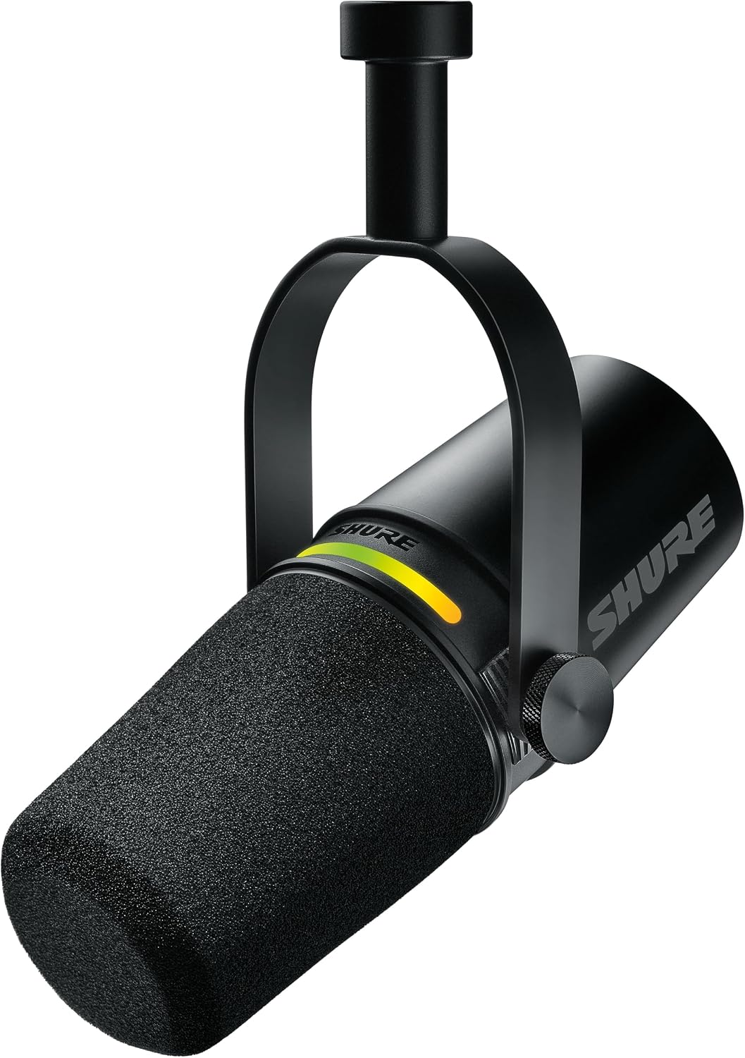 Shure MV7+ Dynamic Microphone – USB-C & XLR Podcast Mic for Streaming, Recording & Broadcasting, OBS Certified, Auto Level Mode, Digital Pop Filter, LED Panel, Black