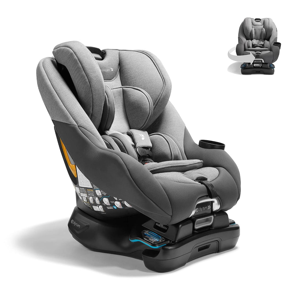 Baby Jogger® City Turn Rotating Car Seat with 180-Degree Turn, Lightweight Convertible Car Seat, Rear Facing to Forward Facing, COOLMAX Fabric, Amazon Exclusive Pike Fashion