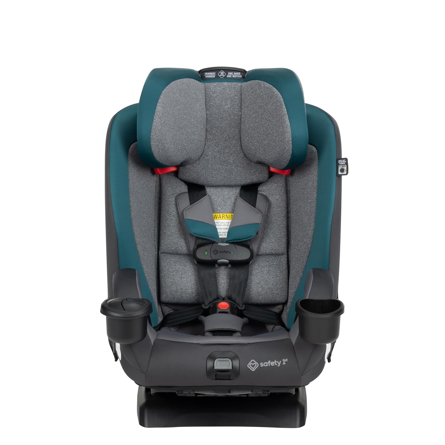 Safety 1st EverSlim 4-in-1 Convertible Car Seat, SecureTech Chest Clip, Ultra-Slim, 4-Mode Infant to Booster, Baby Car Seat, Fits 5-100 lbs, Memory Foam, Fiddlehead