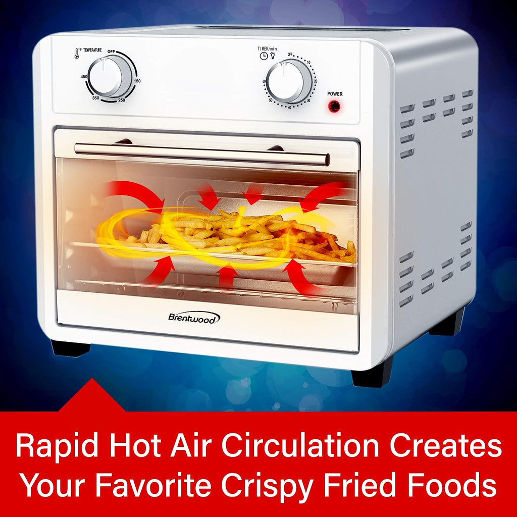 Brentwood AF-2400SI 24-Quart Convection Air Fryer Toaster Oven with 60-Minute Timer, Silver