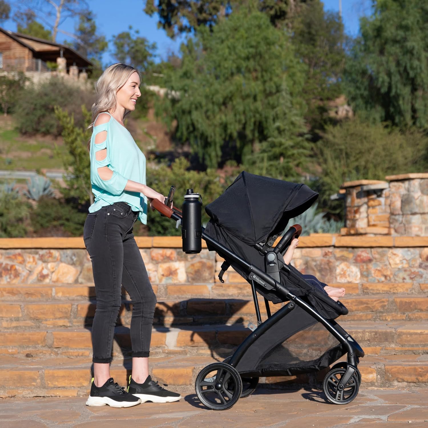 Baby Trend Passport Switch 6-in-1 Modular Travel System with EZ-Lift Plus Infant Car Seat, Midnight Cocoa
